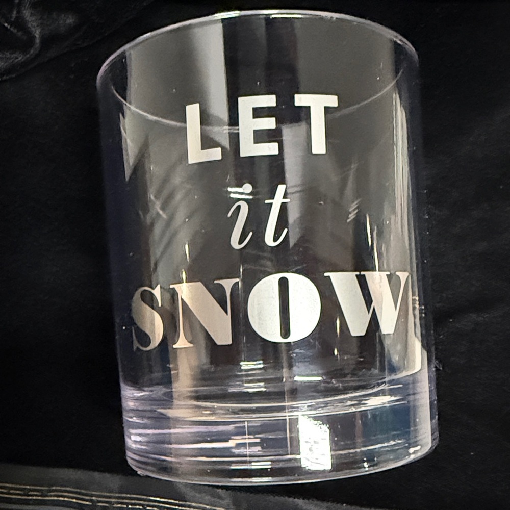 Kate Spade New York Let It Snow Old-Fashioned Acrylic Tumbler NEW
